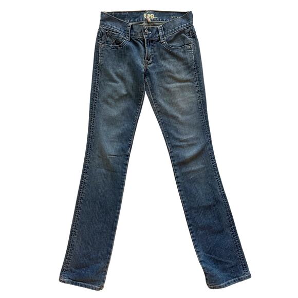 Tag Vintage Low Rise Straight Jeans Women's sz. 25 0 Blue Y2K 90s Retro - Picture 1 of 16